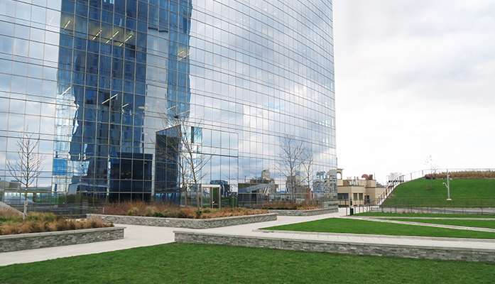 Pictured: Cira Green, facing the FMC Tower