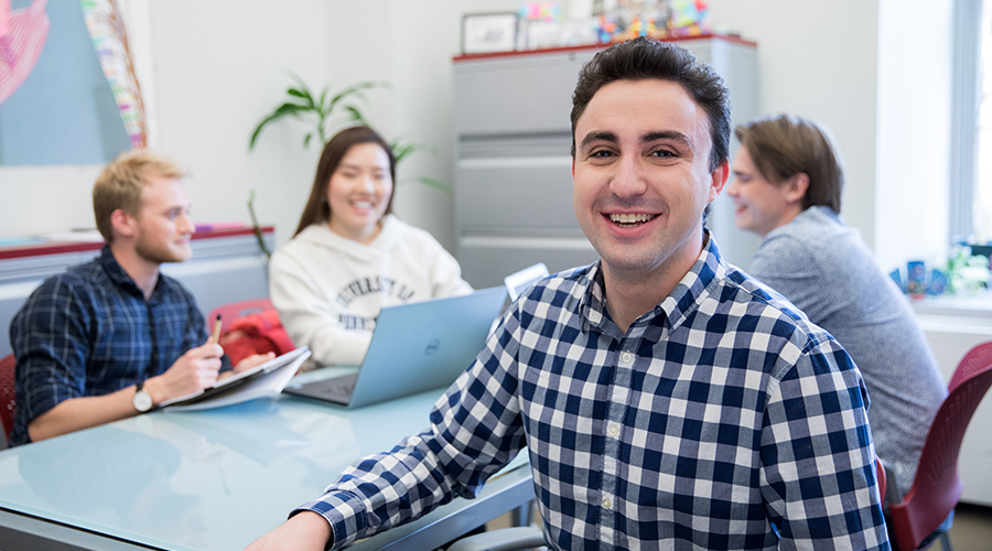 Master of Behavioral and Decision Sciences students in class