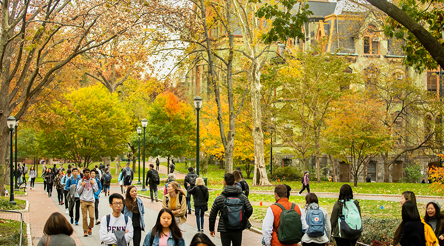 Penn welcomes a vibrant community of international students. Enrolled in the Class of 2027: 16% from Africa and the Middle East; 35% from Asia; 4% from Australia and the Pacific; 11% from Canada and Mexico; 11% from Central and South America and the Caribbean; 23% from Europe