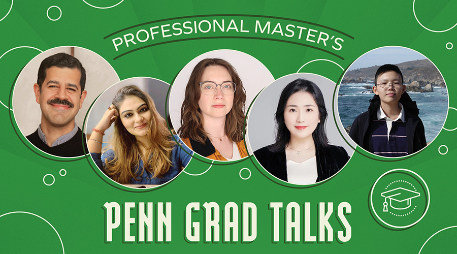 Photo collage of Penn Grad Talks winners