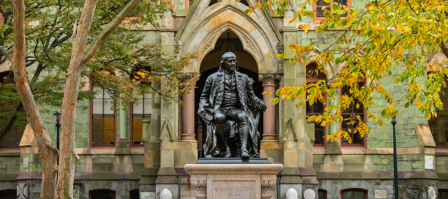Ben Franklin Statue on Penn campus